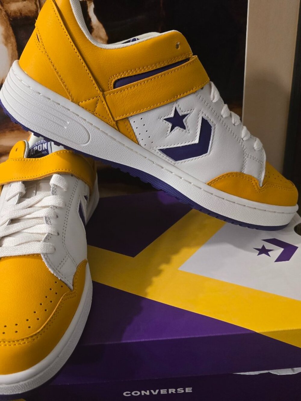 Converse Weapon Ox Engineered Garments Lakers Vintage Yellow A19690C Mens 10 NEW